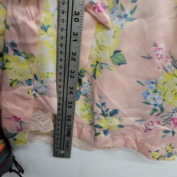INC International Concepts Women's 2pc Lace-Trim Floral Robe/ Nightie Floral XL - Picture 6 of 15
